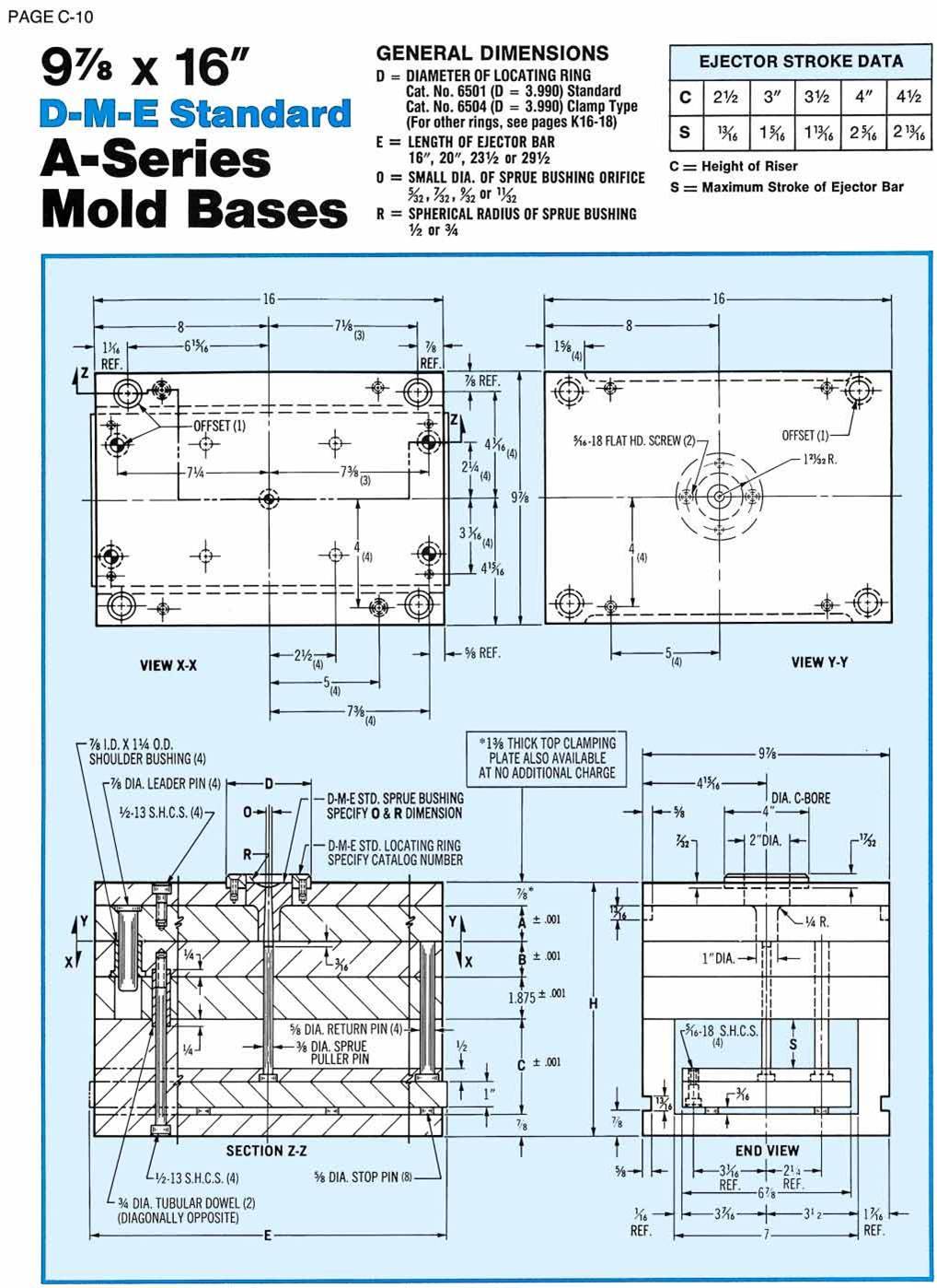 DME A series mold base 1016A
